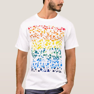 Abstract Terrazzo Mosaic Colourful Rainbow Pattern T-Shirt