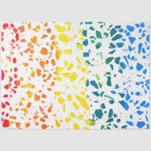 Abstract Terrazzo Mosaic Colourful Rainbow Pattern Tissue Paper