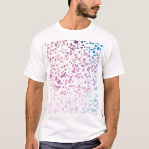 Abstract Terrazzo Mosaic Pink & Blue Pattern   T-Shirt