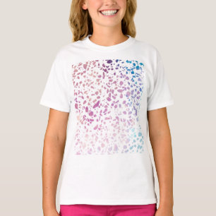 Abstract Terrazzo Mosaic Pink & Blue Pattern T-Shirt