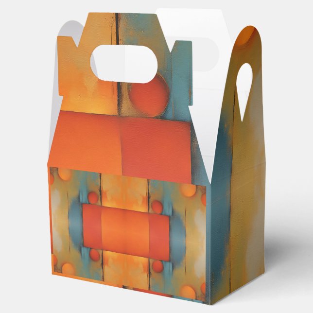 Abstract Textural Art: Nature concept art colours Favour Box (Opened)