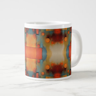 Abstract Textural Art: Nature concept art colours Large Coffee Mug