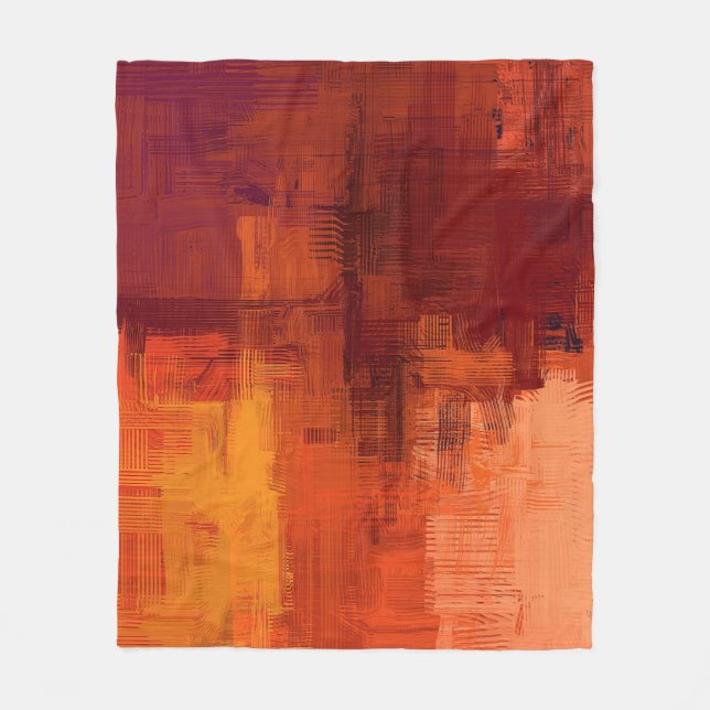 Abstract texture. 2d illustration. Expressive hand Fleece Blanket (Front)