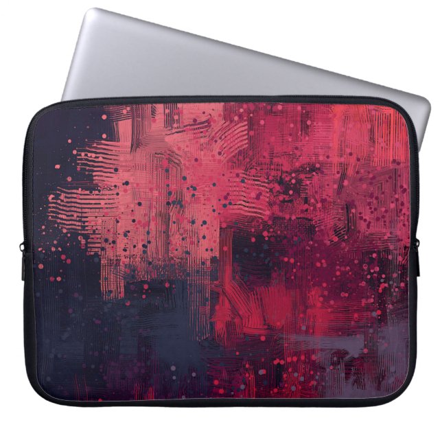 Abstract texture. 2d illustration. Expressive hand Laptop Sleeve (Front)