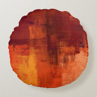 Abstract texture. 2d illustration. Expressive hand Round Cushion