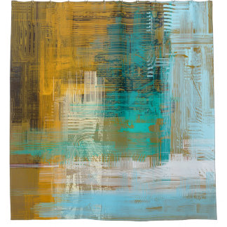 Abstract texture. 2d illustration. Expressive hand Shower Curtain