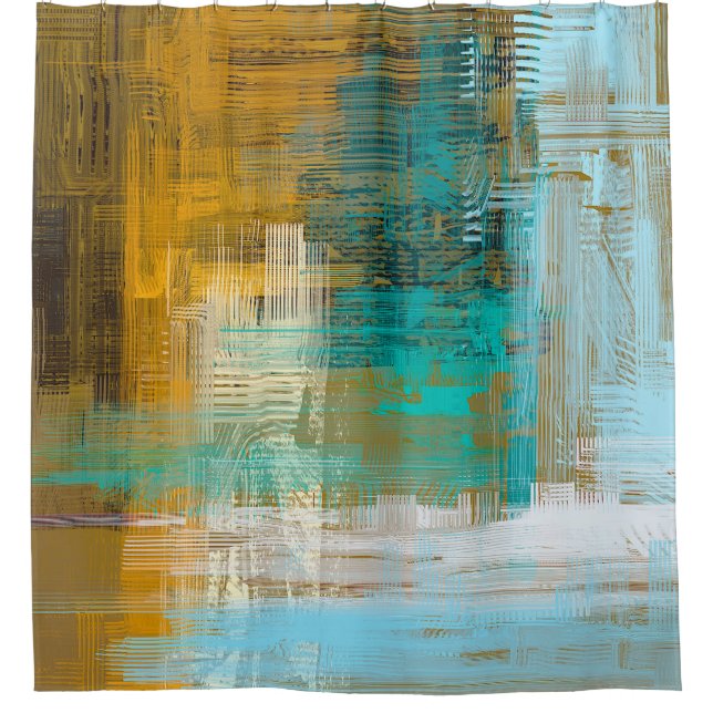 Abstract texture. 2d illustration. Expressive hand Shower Curtain (Front)