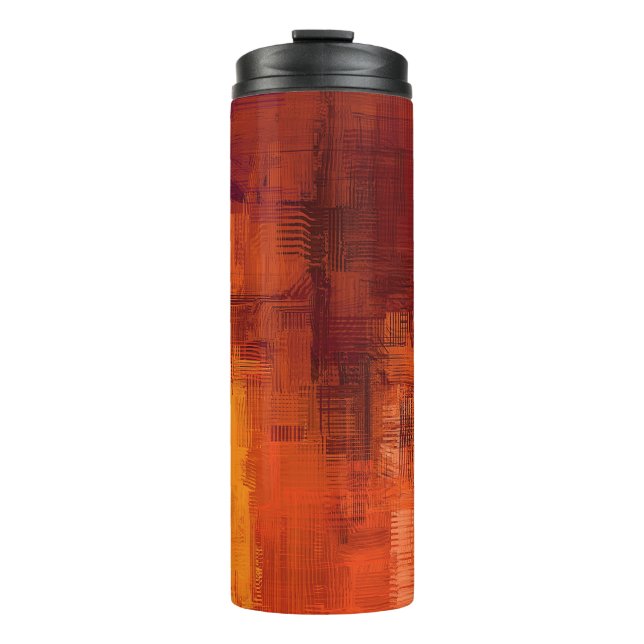 Abstract texture. 2d illustration. Expressive hand Thermal Tumbler (Front)