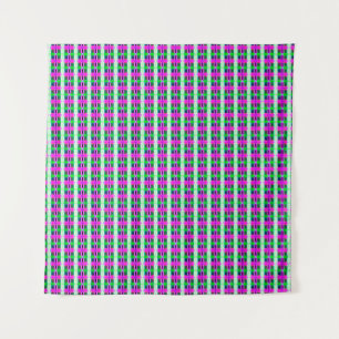 abstract texture, colored plaid pattern, retro tar tapestry