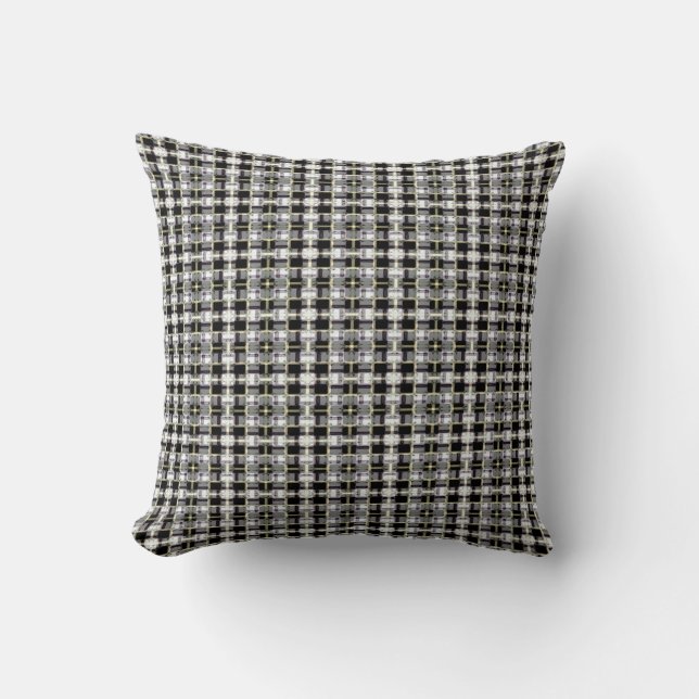 abstract texture, colorful checkered pattern, simp cushion (Front)