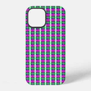 abstract texture, coloured plaid pattern, retro ta iPhone 12 case