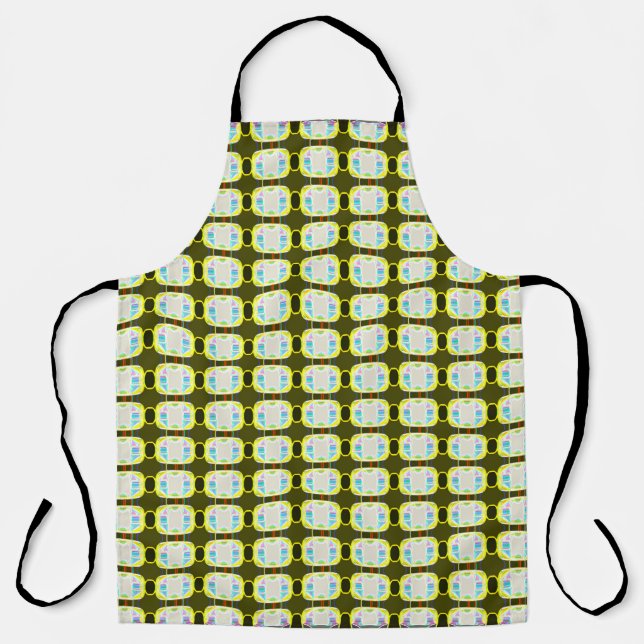 abstract texture, colourful gingham pattern, moder apron (Front)