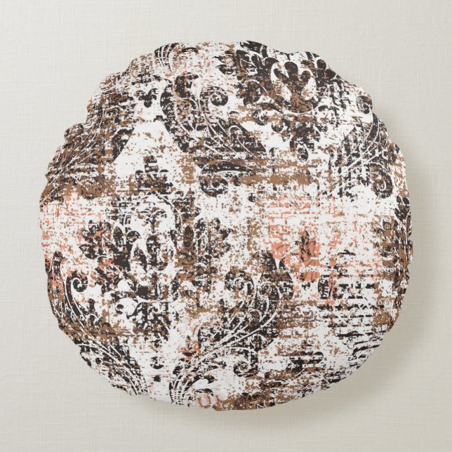Abstract texture or grunge background. Art texture Round Cushion (Front)