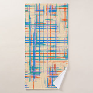 Abstract Texture with Crossing Stripes. Modern Pat Bath Towel