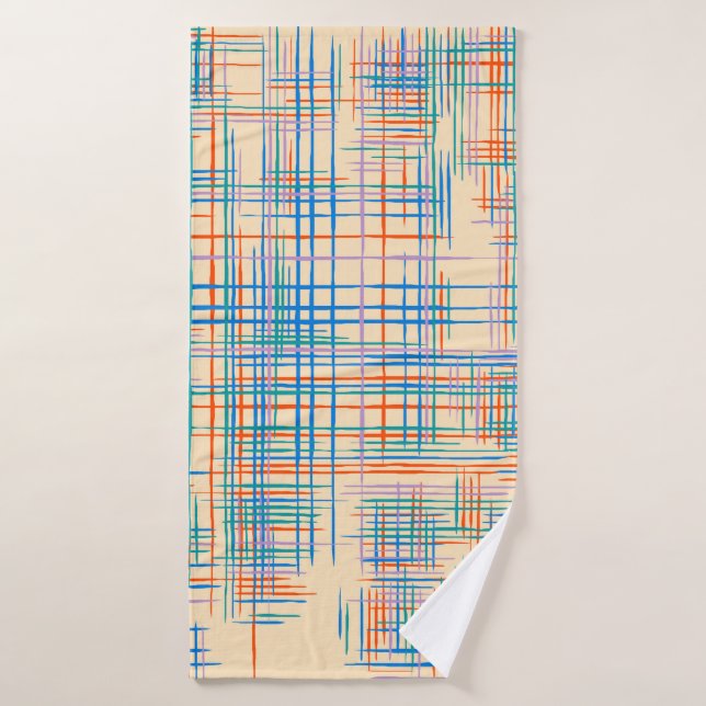 Abstract Texture with Crossing Stripes. Modern Pat Bath Towel (Bath Towel)