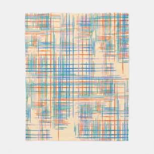 Abstract Texture with Crossing Stripes. Modern Pat Fleece Blanket
