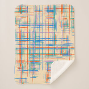 Abstract Texture with Crossing Stripes. Modern Pat Sherpa Blanket