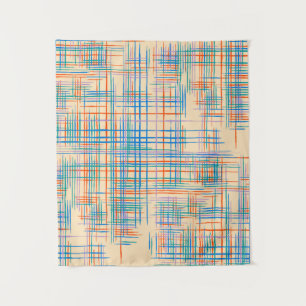 Abstract Texture with Crossing Stripes. Modern Pat Tapestry