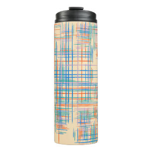 Abstract Texture with Crossing Stripes. Modern Pat Thermal Tumbler