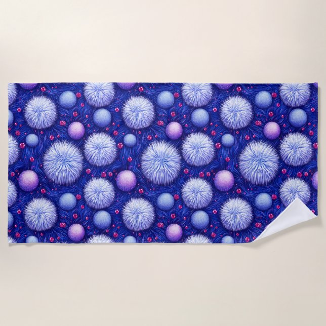 Abstract Texture with Glittering Orbs and Fuzzy Beach Towel (Front)