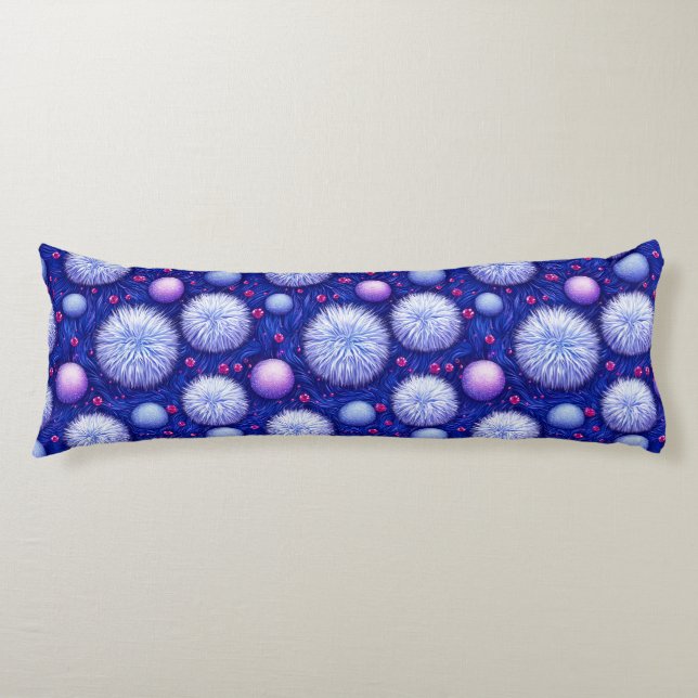 Abstract Texture with Glittering Orbs and Fuzzy Body Cushion (Front)