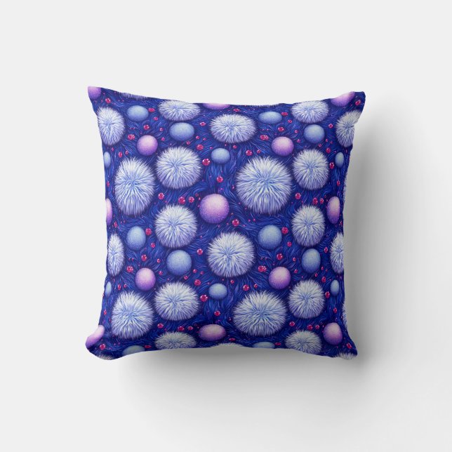 Abstract Texture with Glittering Orbs and Fuzzy Cushion (Front)