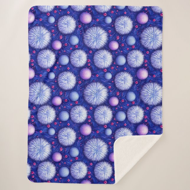 Abstract Texture with Glittering Orbs and Fuzzy Sherpa Blanket (Front)