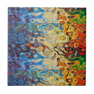 Abstract textured pattern tile