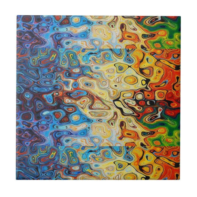 Abstract textured pattern tile (Front)