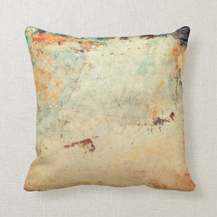 Abstract Textured Pillow in Orange and Peach
