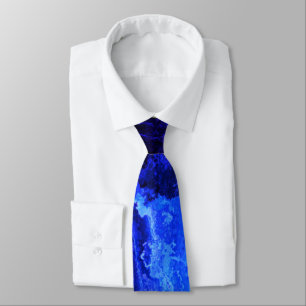 Abstract Textured Royal Blue Neck Tie