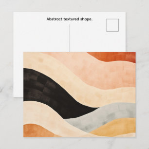 Abstract textured shape.  postcard