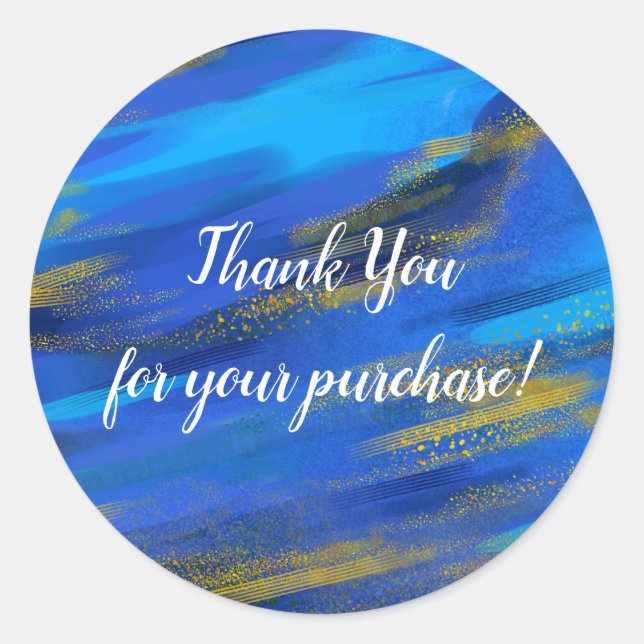 Abstract Thank you for your purchase sticker (Front)
