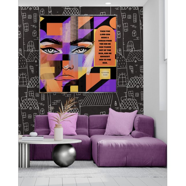 Abstract The Lord Made A Woman Christian Faith Poster (Creator Uploaded)