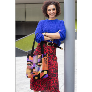 Abstract The Lord Made A Woman Christian Faith Tote Bag