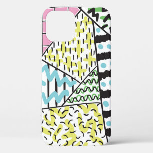 Abstract Three: Hand-Drawn Background Art. iPhone 12 Case