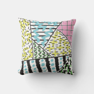 Abstract Three: Hand-Drawn Background Art. Cushion