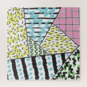 Abstract Three: Hand-Drawn Background Art. Jigsaw Puzzle