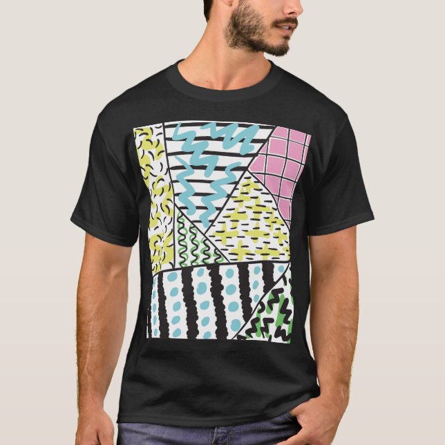 Abstract Three: Hand-Drawn Background Art. T-Shirt (Front)