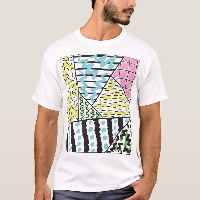 Abstract Three: Hand-Drawn Background Art. T-Shirt (Front)