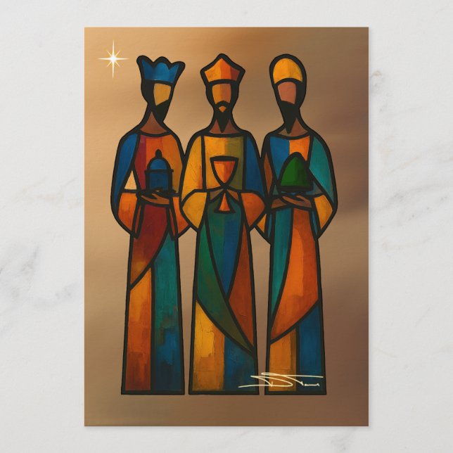 Abstract Three Wise Men Invitation (Front)
