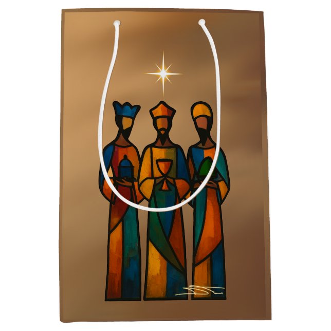 Abstract Three Wise Men Medium Gift Bag (Front)