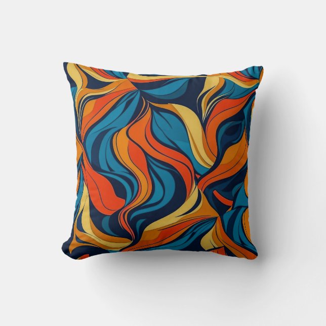 Abstract Throw Pillow (Front)