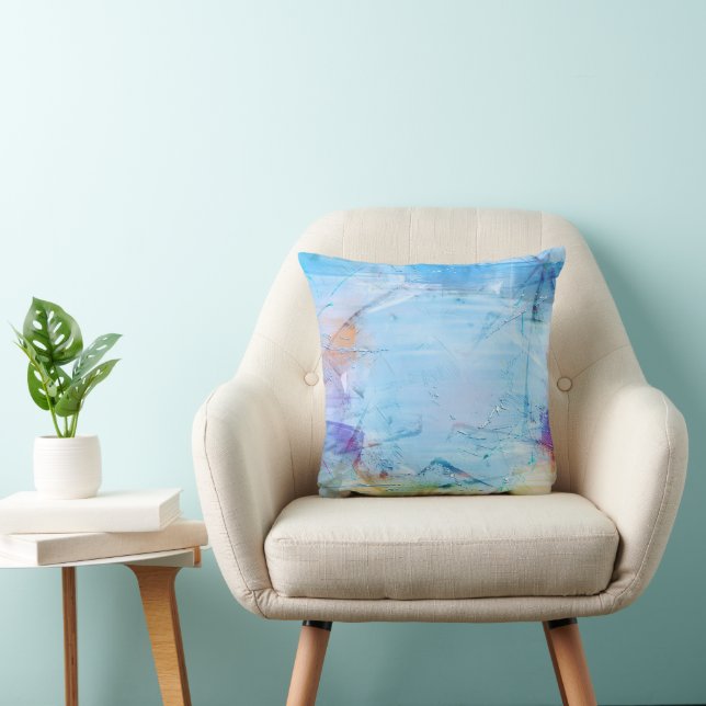 Abstract Throw Pillow 16x16" Custom Size (Chair)