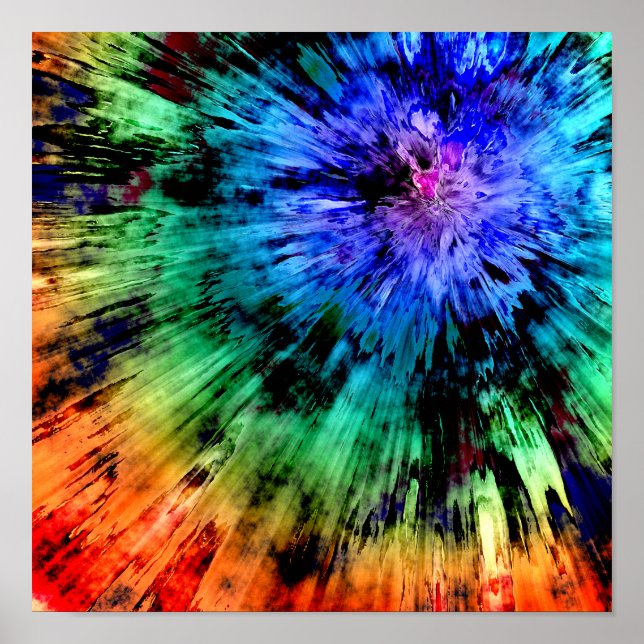 Abstract Tie Dye Poster (Front)