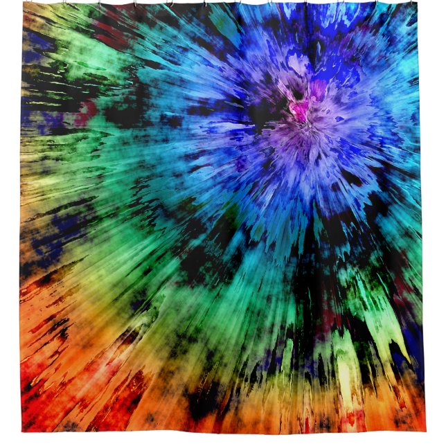 Abstract Tie Dye Shower Curtain (Front)