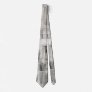 Abstract Tie Neutral Gray White From Painting