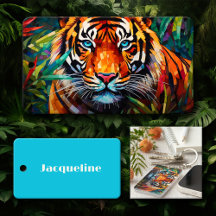 Abstract Tiger Acrylic Rectangle Named