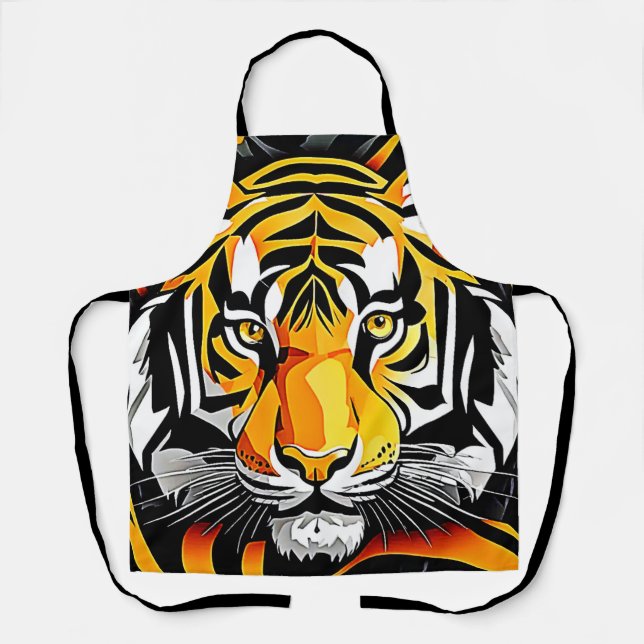 Abstract Tiger Art Apron (Front)