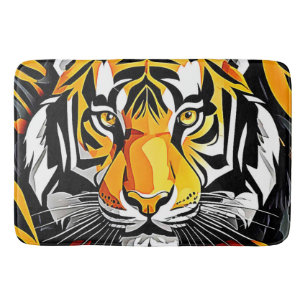 Abstract Tiger Art Bath Mat